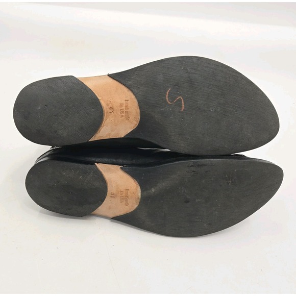 Cydwoq Ankle Boots Women's Size 11 Component Black Brown Leather Back Zip Flats - Picture 12 of 15